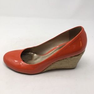ANTONIO MELANI ORANGE WEDGE HEELS 9M